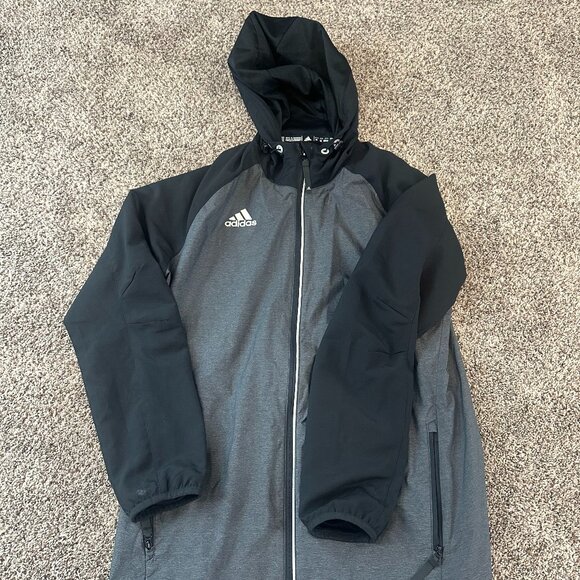 Adidas Women’s Polyester Hood Water Resistant Jacket - Picture 2 of 4